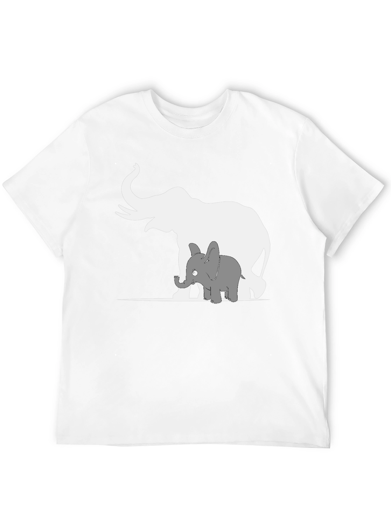 Elephant Family Graphic Tee - Black Cotton T-Shirt