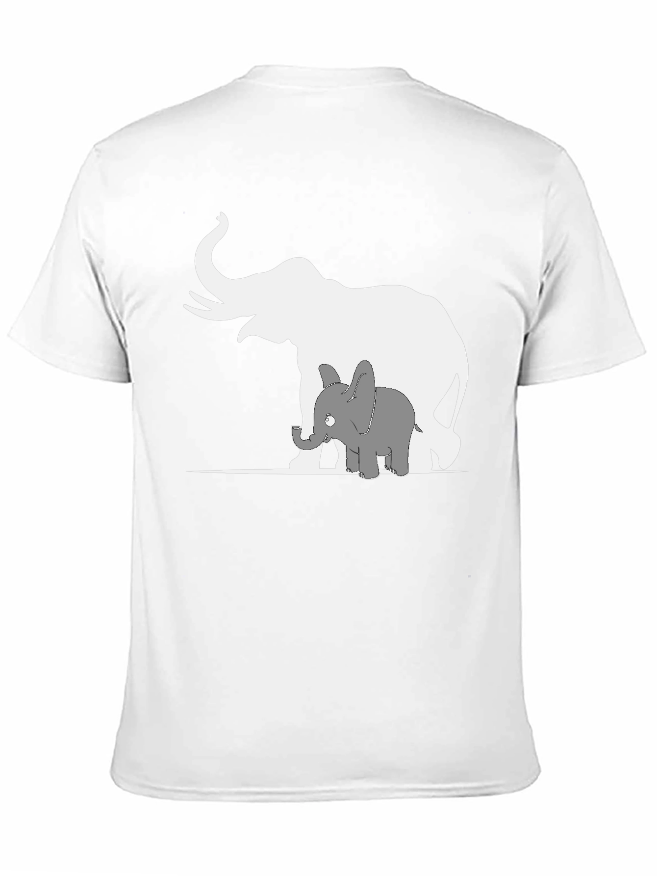 Elephant Family Graphic Tee - Black Cotton T-Shirt