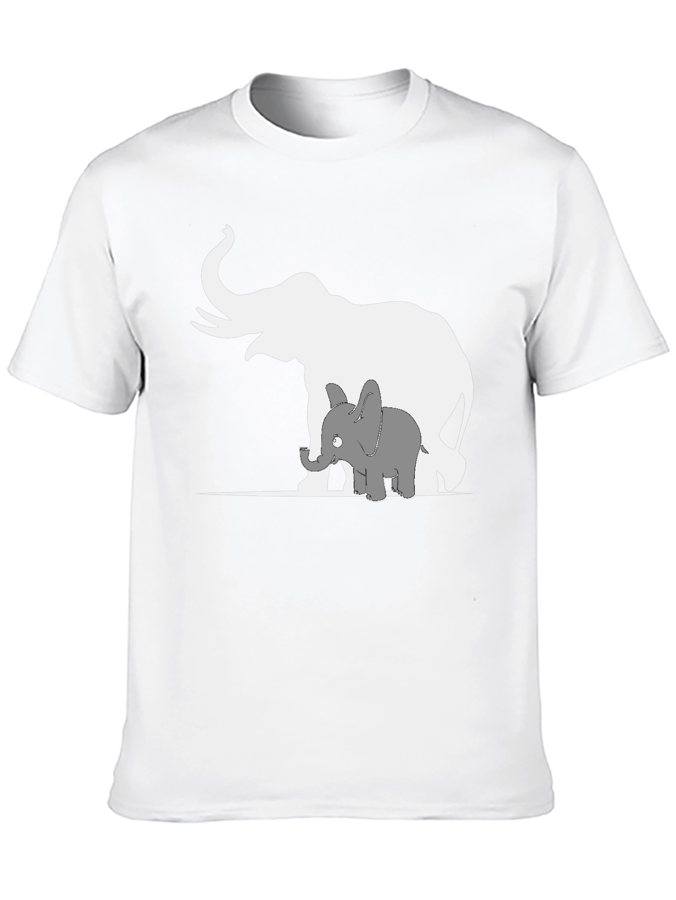 Elephant Family Graphic Tee - Black Cotton T-Shirt