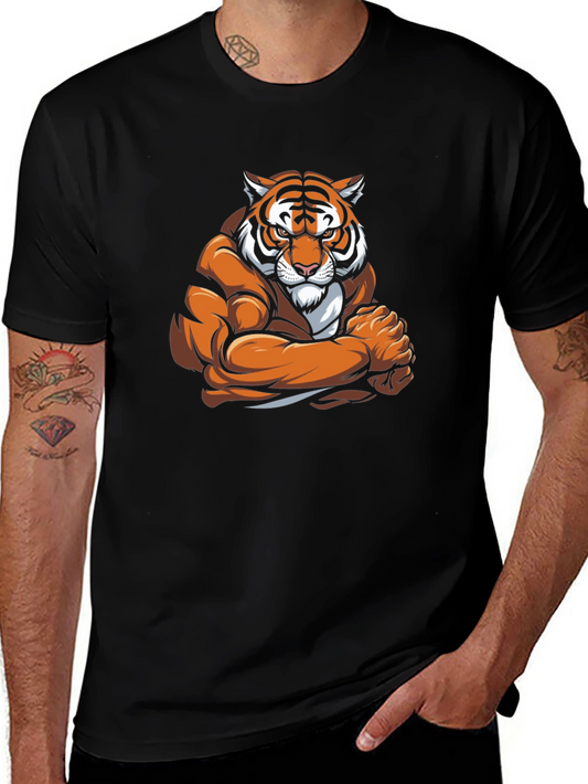 Tiger Muscle Graphic Black T-Shirt