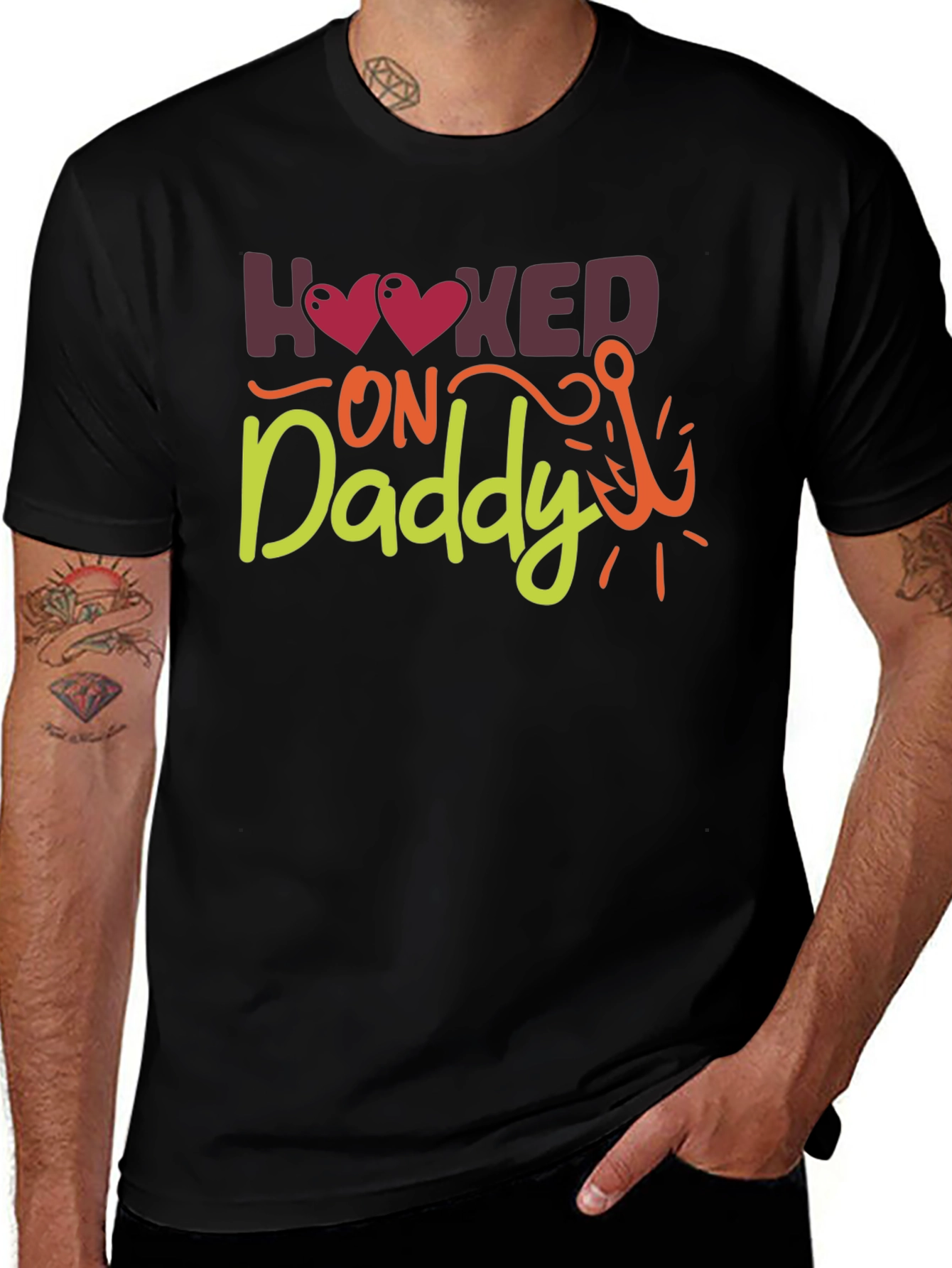 Hooked on Daddy Fishing T-Shirt