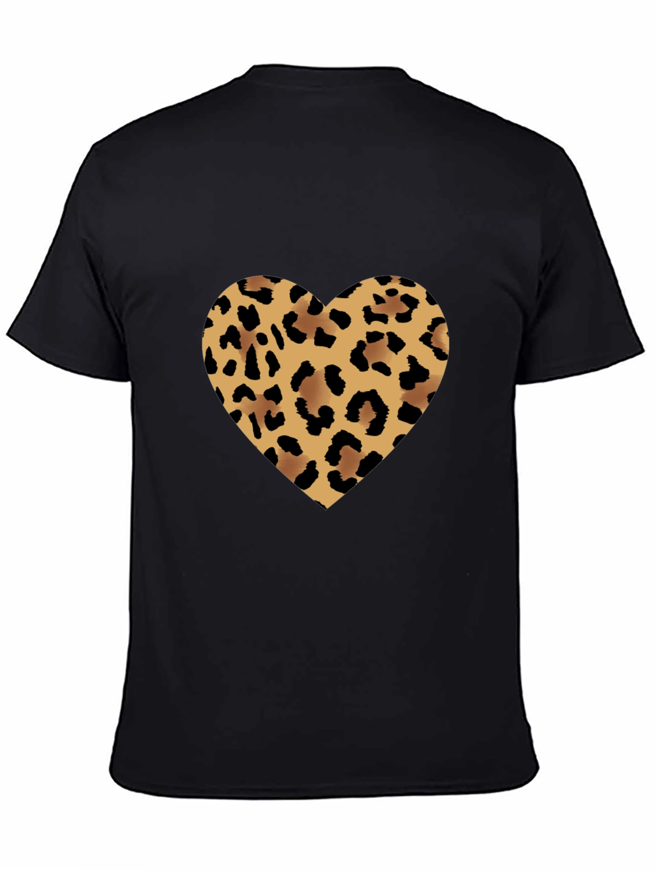 Leopard Heart Tee - Stylish Graphic T-Shirt