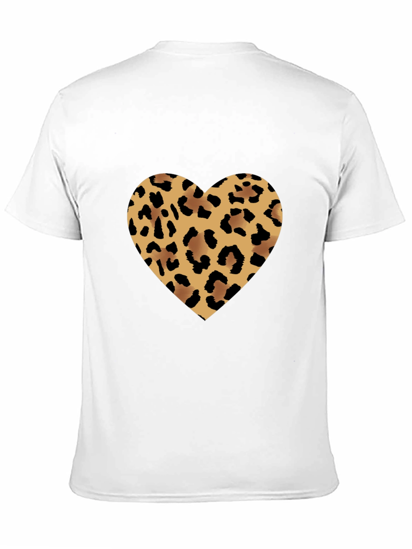Leopard Heart Tee - Stylish Graphic T-Shirt