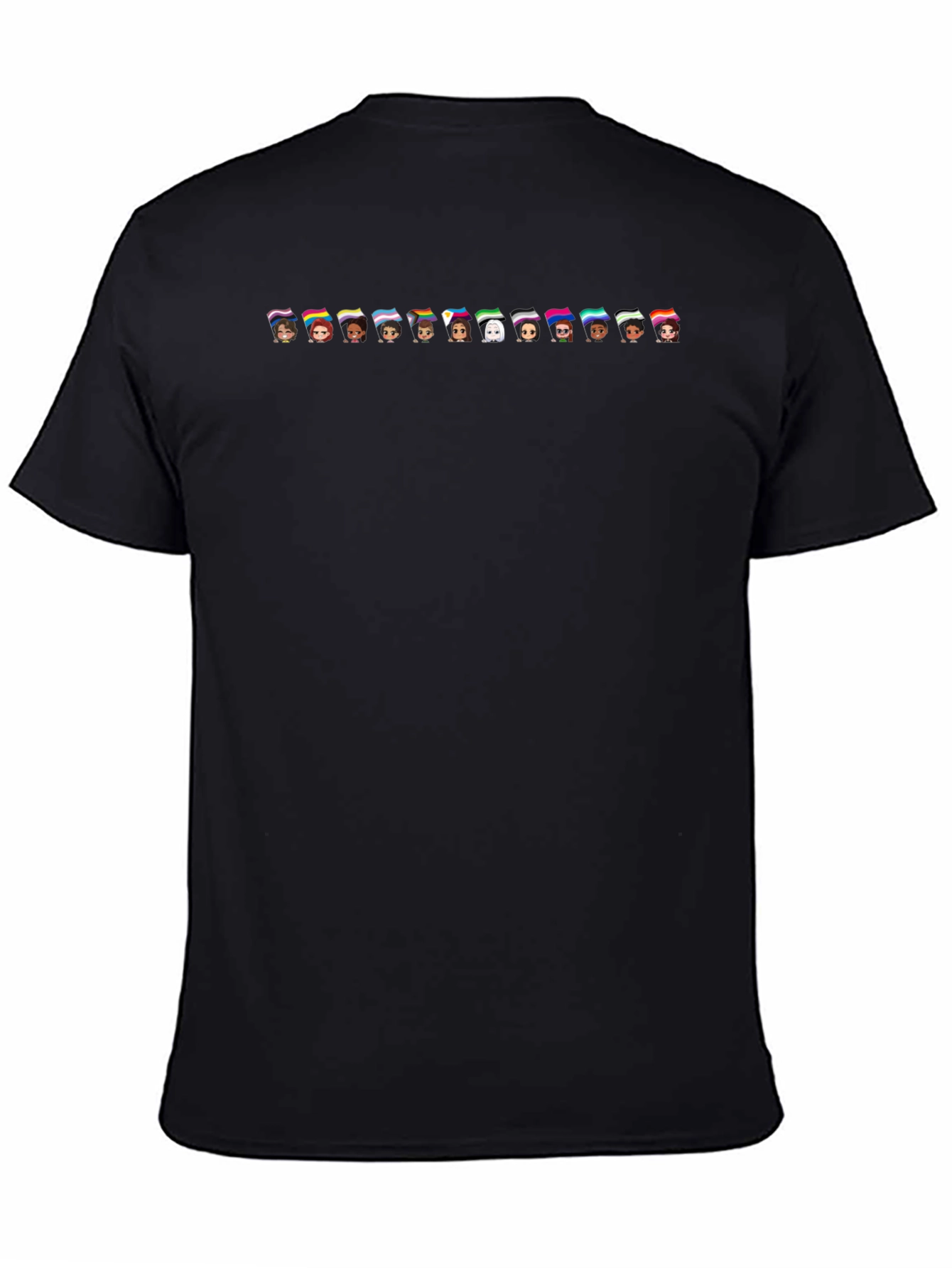 Pride Flags Faces Graphic T-Shirt