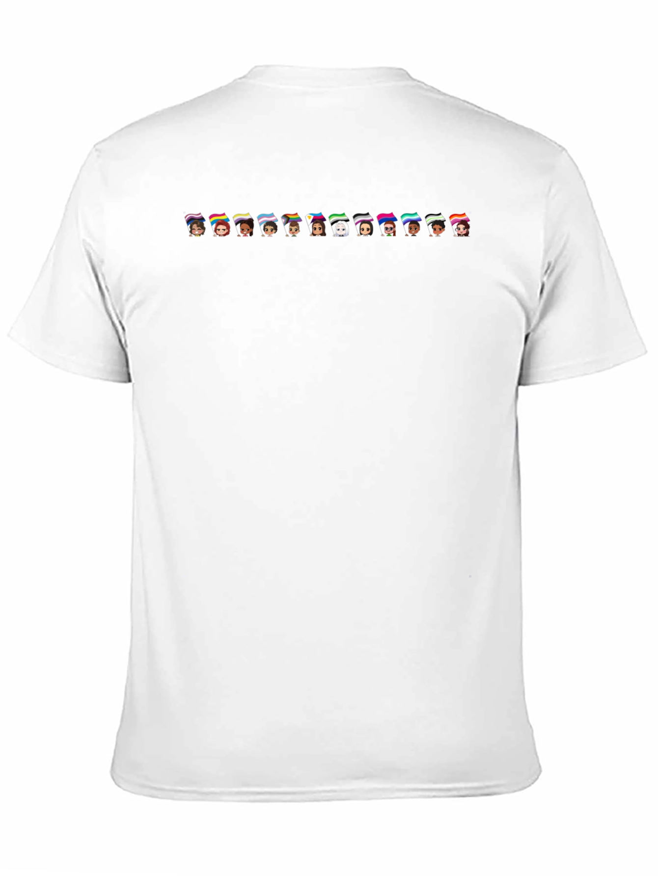 Pride Flags Faces Graphic T-Shirt