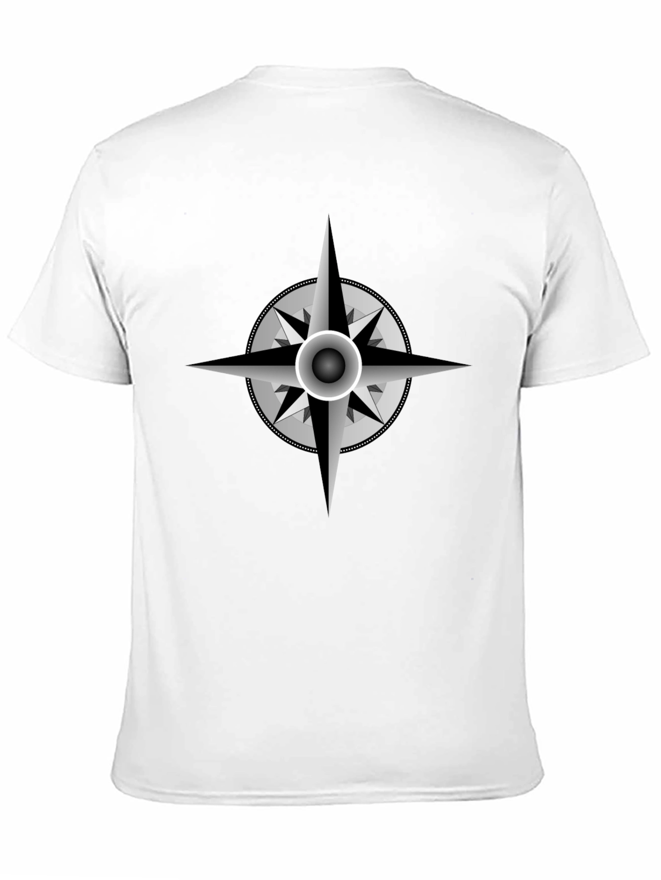 Compass Rose Graphic Black T-Shirt