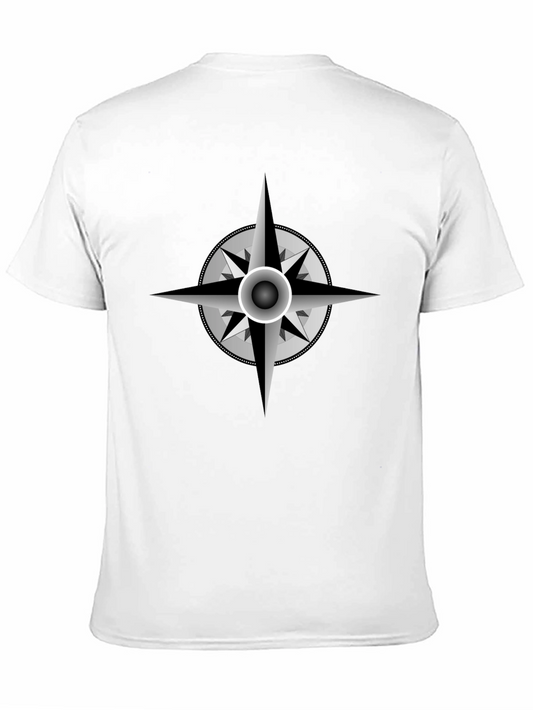 Compass Rose Graphic Black T-Shirt