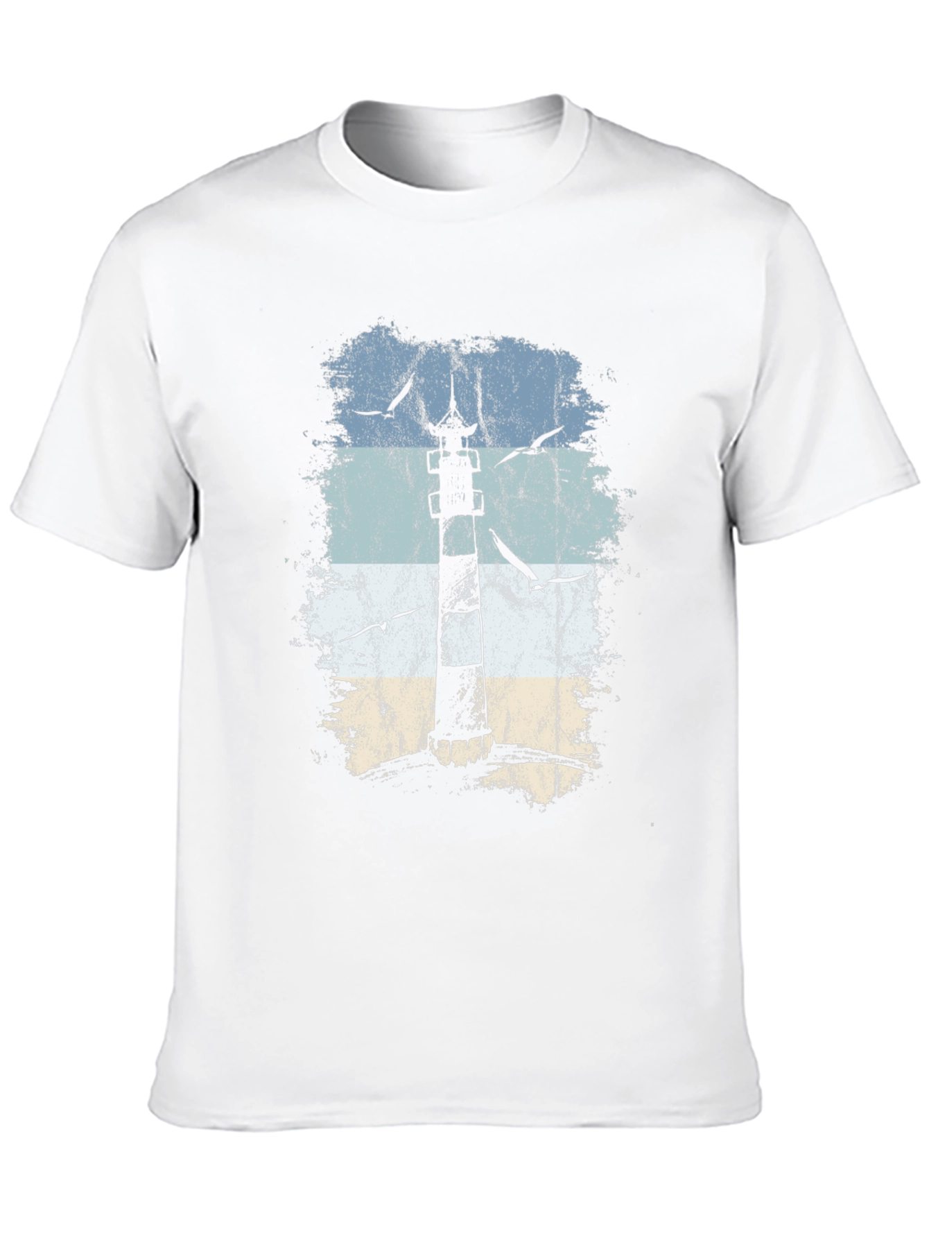 Lighthouse Graphic Black T-Shirt - Coastal Design