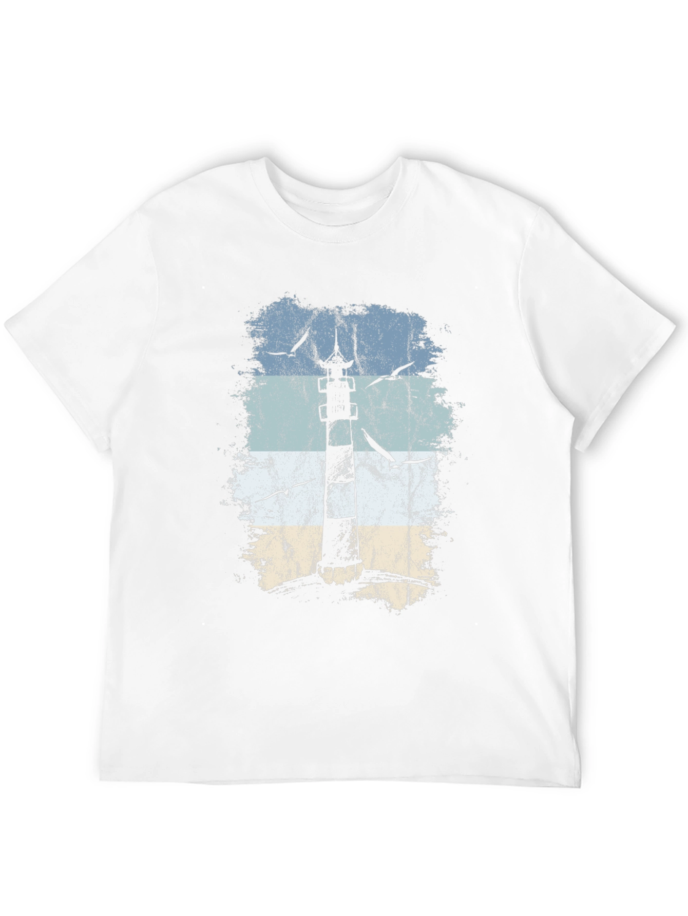 Lighthouse Graphic Black T-Shirt - Coastal Design