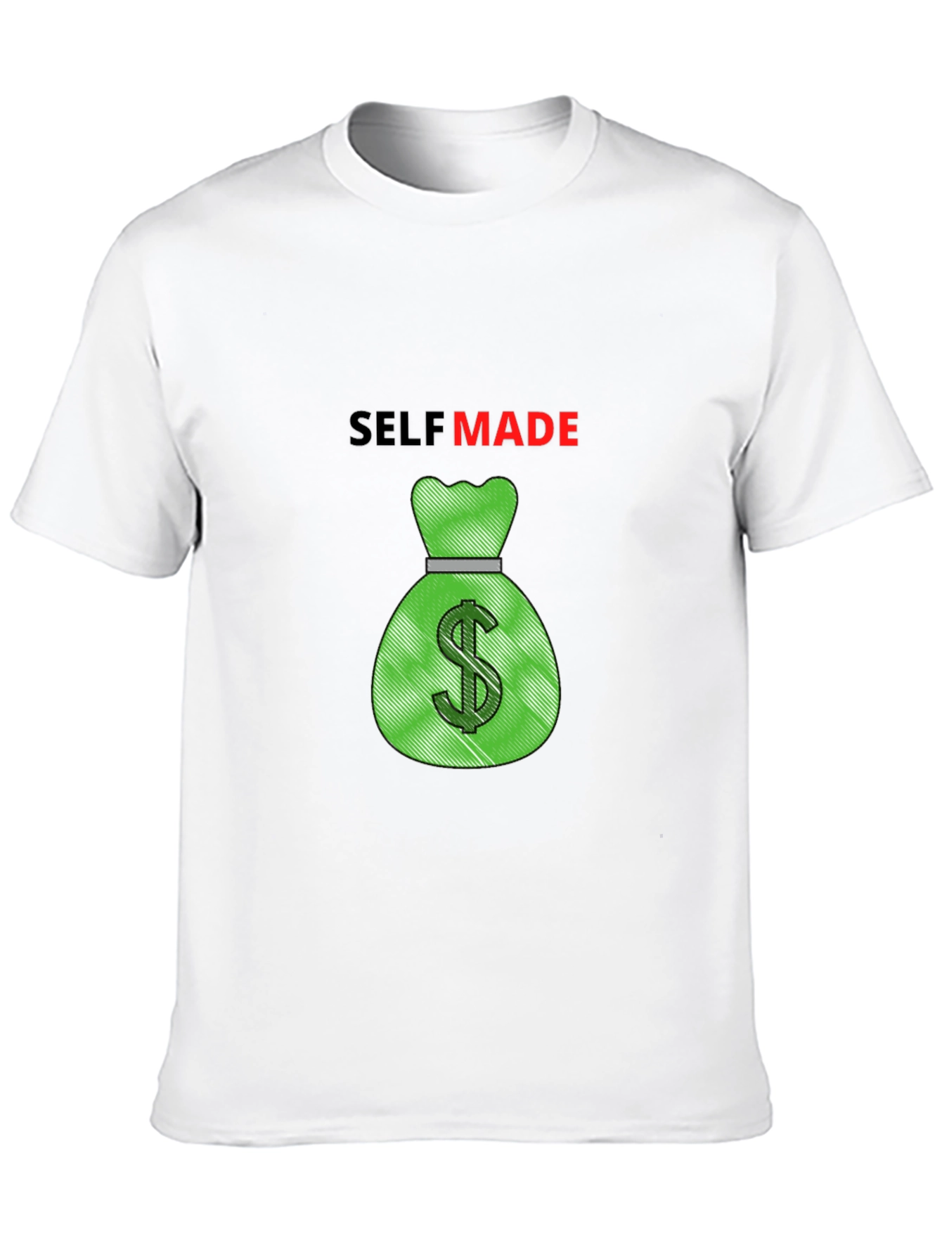Self Made Money Bag Graphic Tee - Black