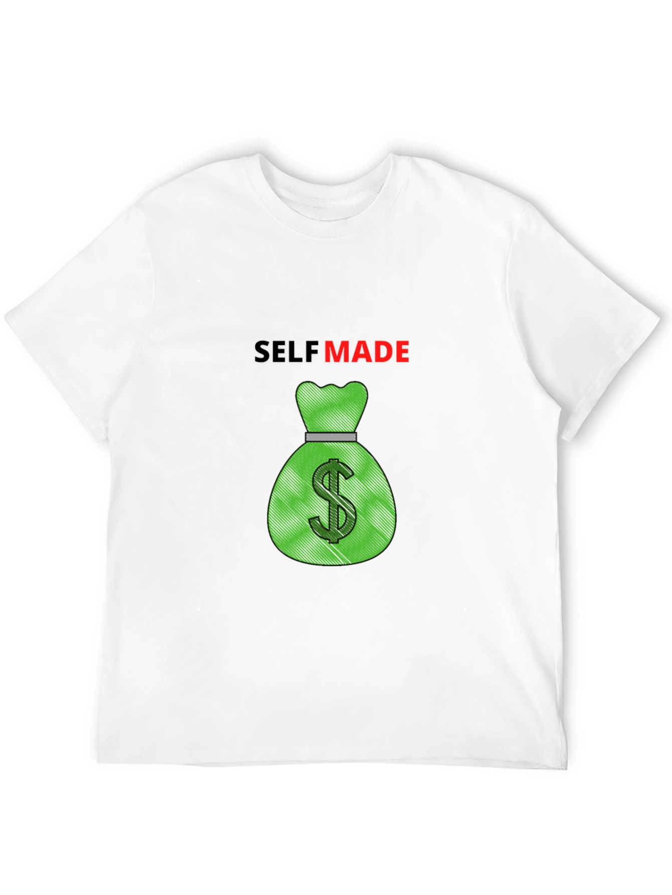 Self Made Money Bag Graphic Tee - Black