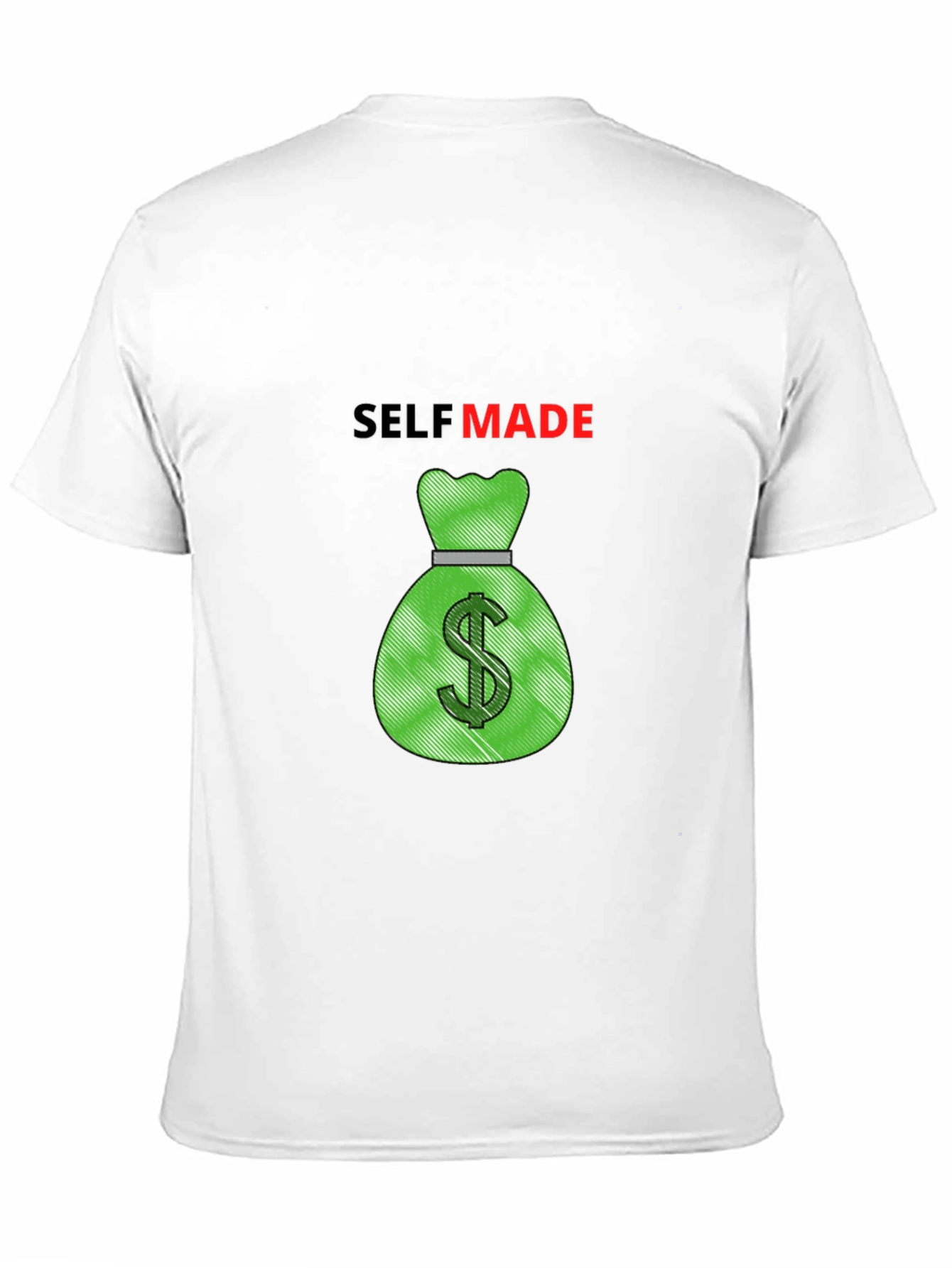 Self Made Money Bag Graphic Tee - Black