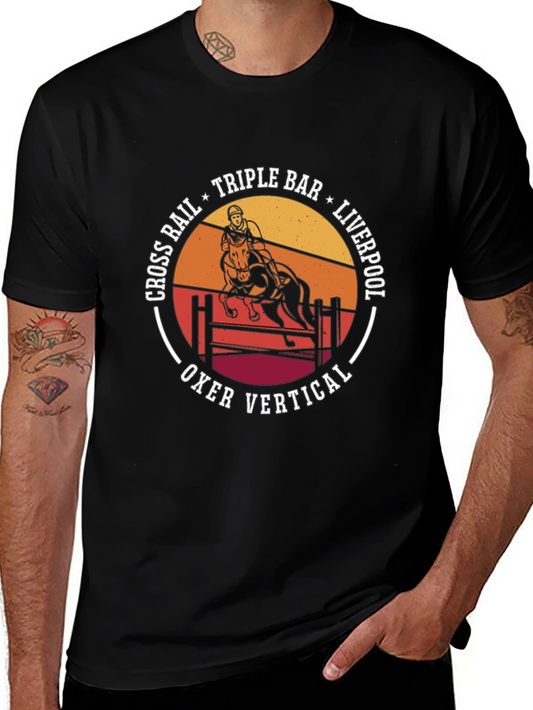 Equestrian T-Shirt: Horse Jumping Design