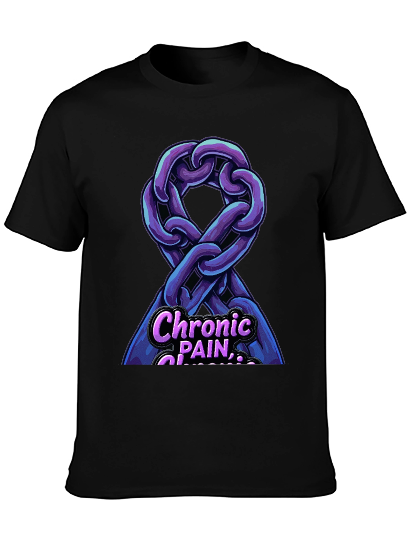 Chronic Pain Awareness Ribbon Graphic T-Shirt