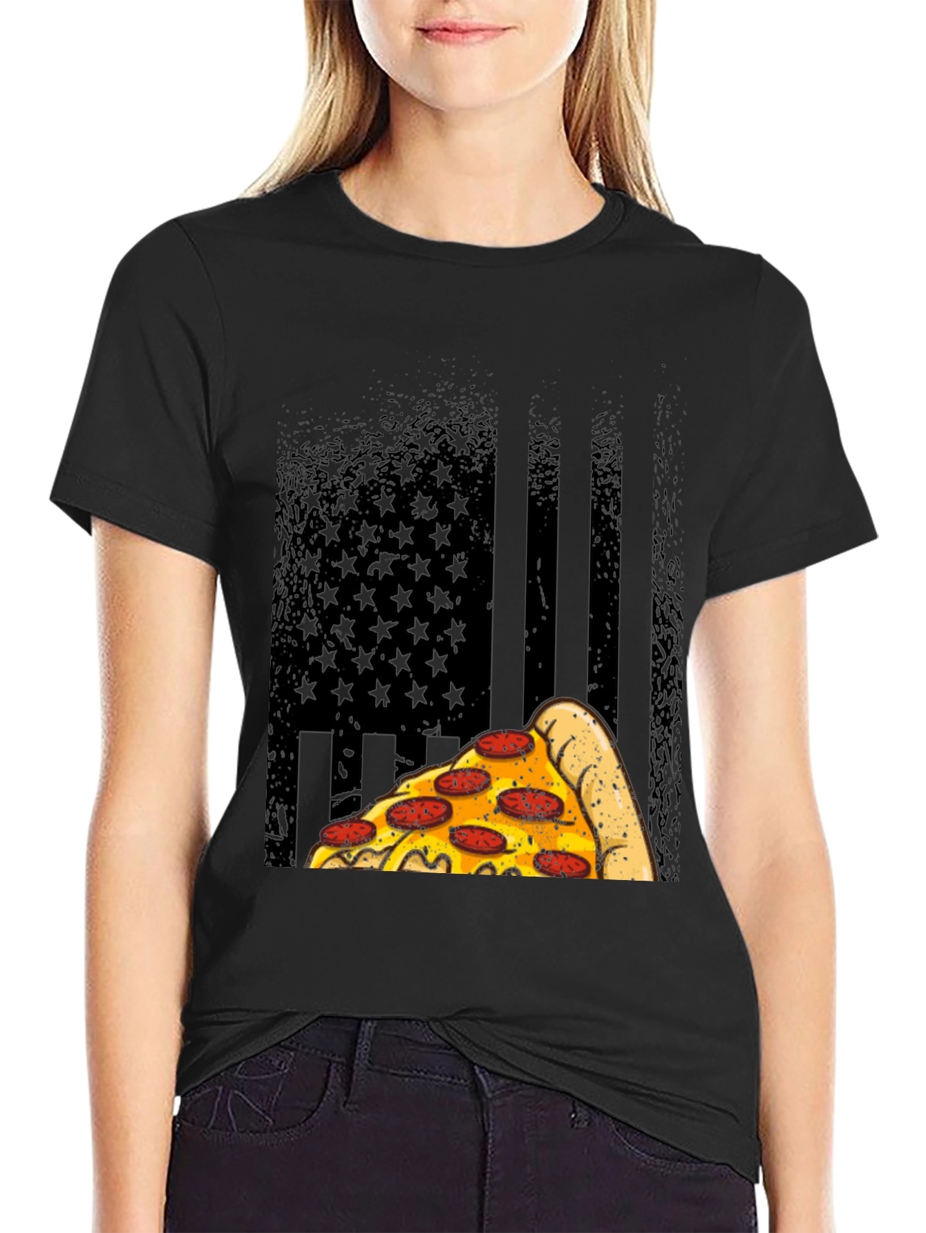 Pizza Flag Graphic T-Shirt