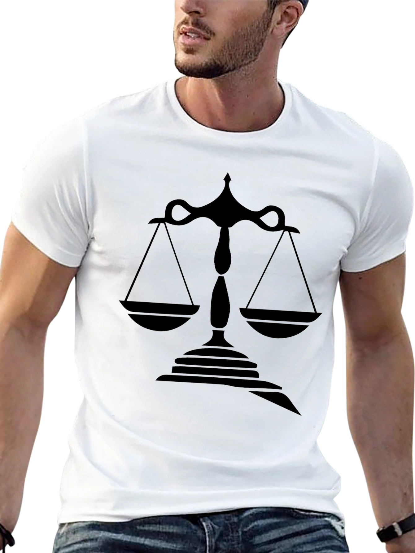 Scales of Justice Graphic T-Shirt - Black