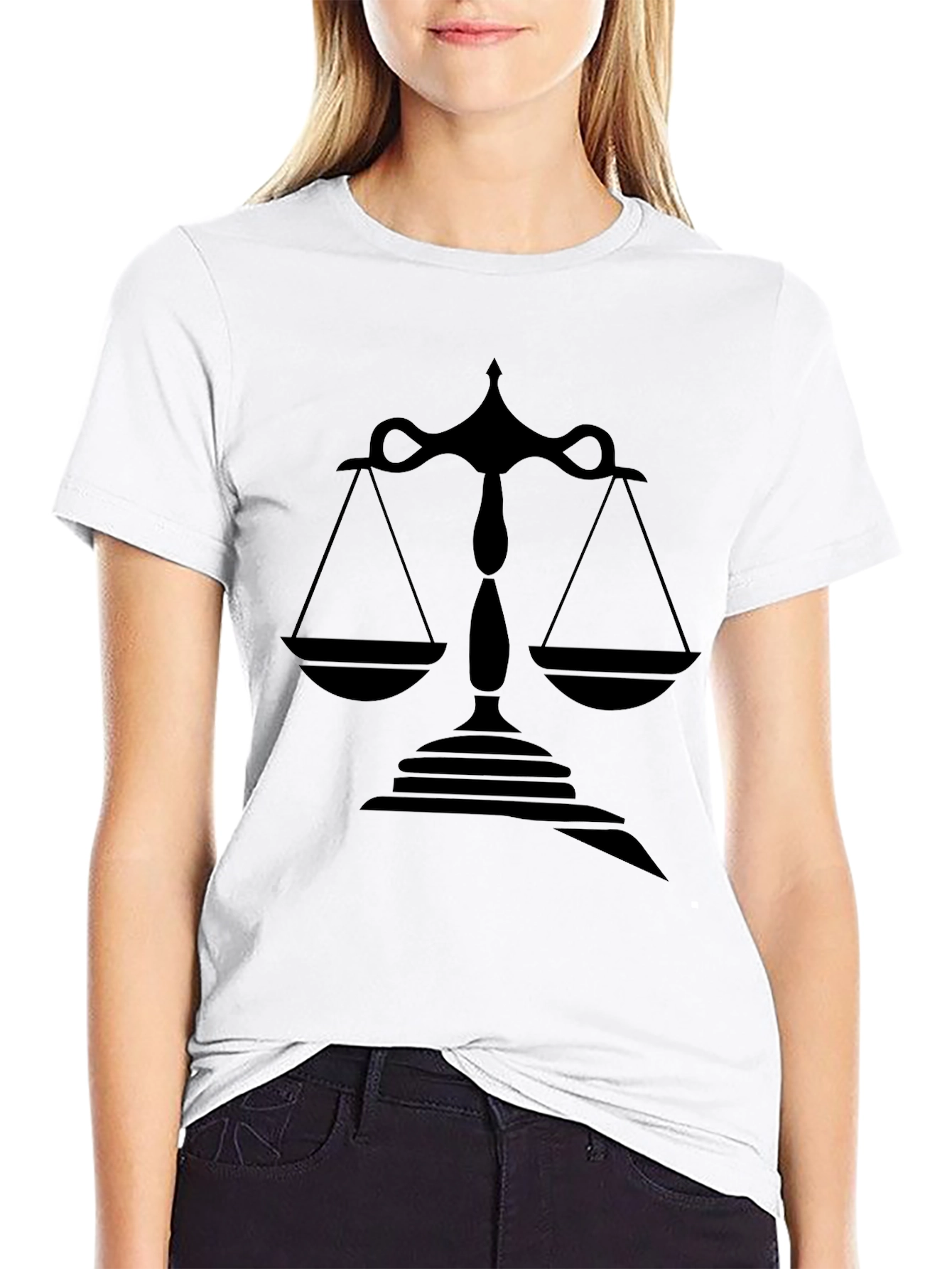Scales of Justice Graphic T-Shirt - Black