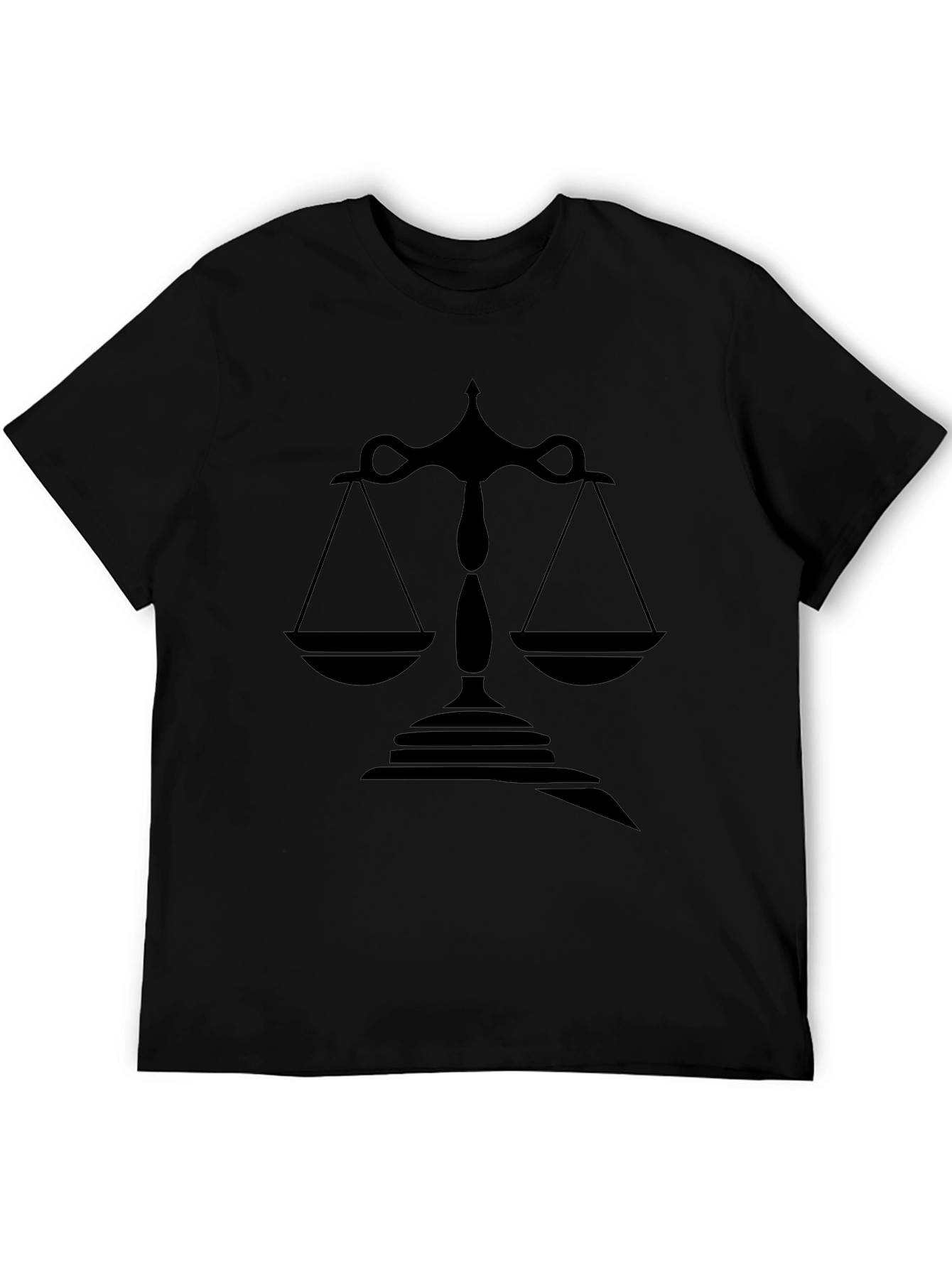 Scales of Justice Graphic T-Shirt - Black