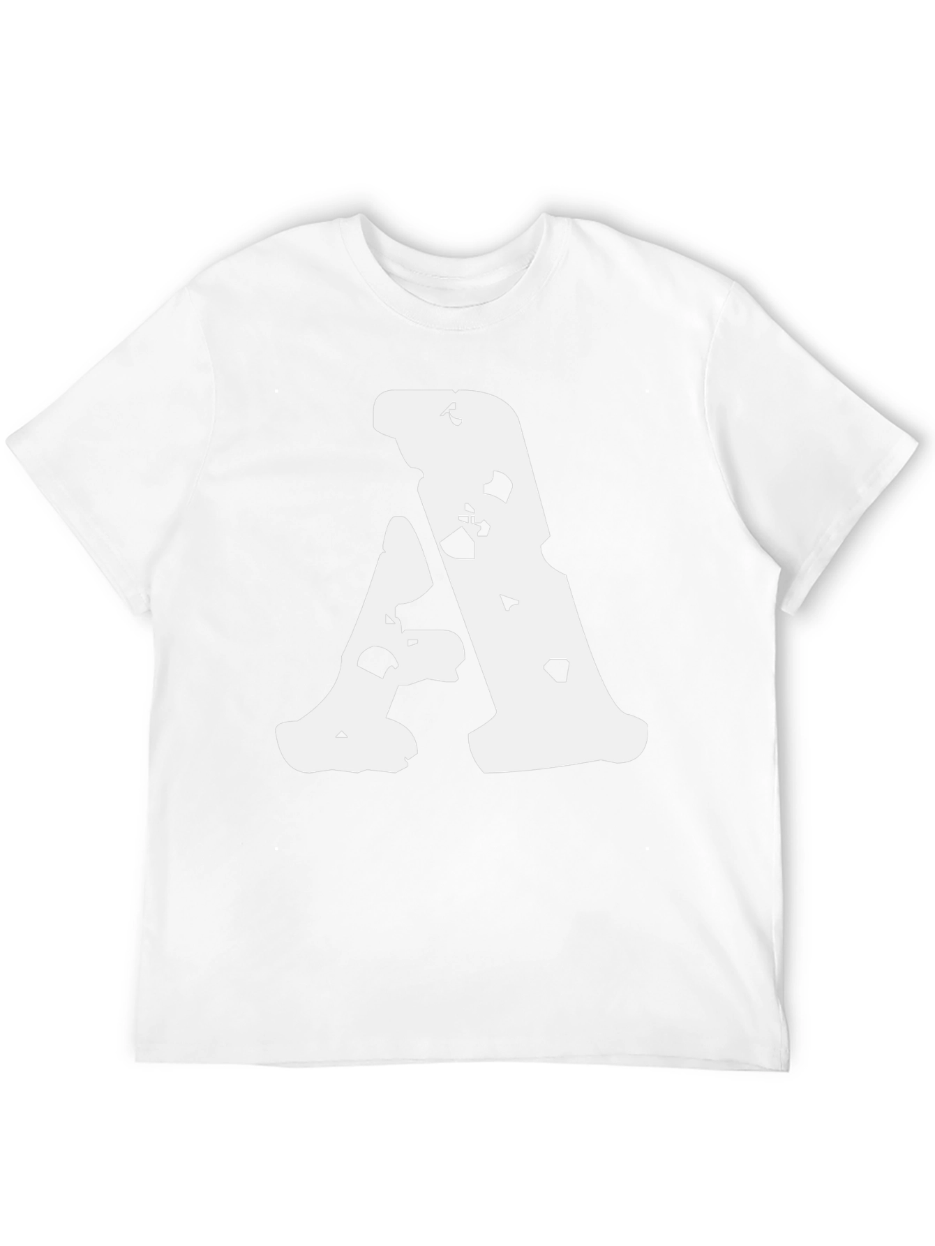 Grunge Letter A Black T-Shirt - Unique Design