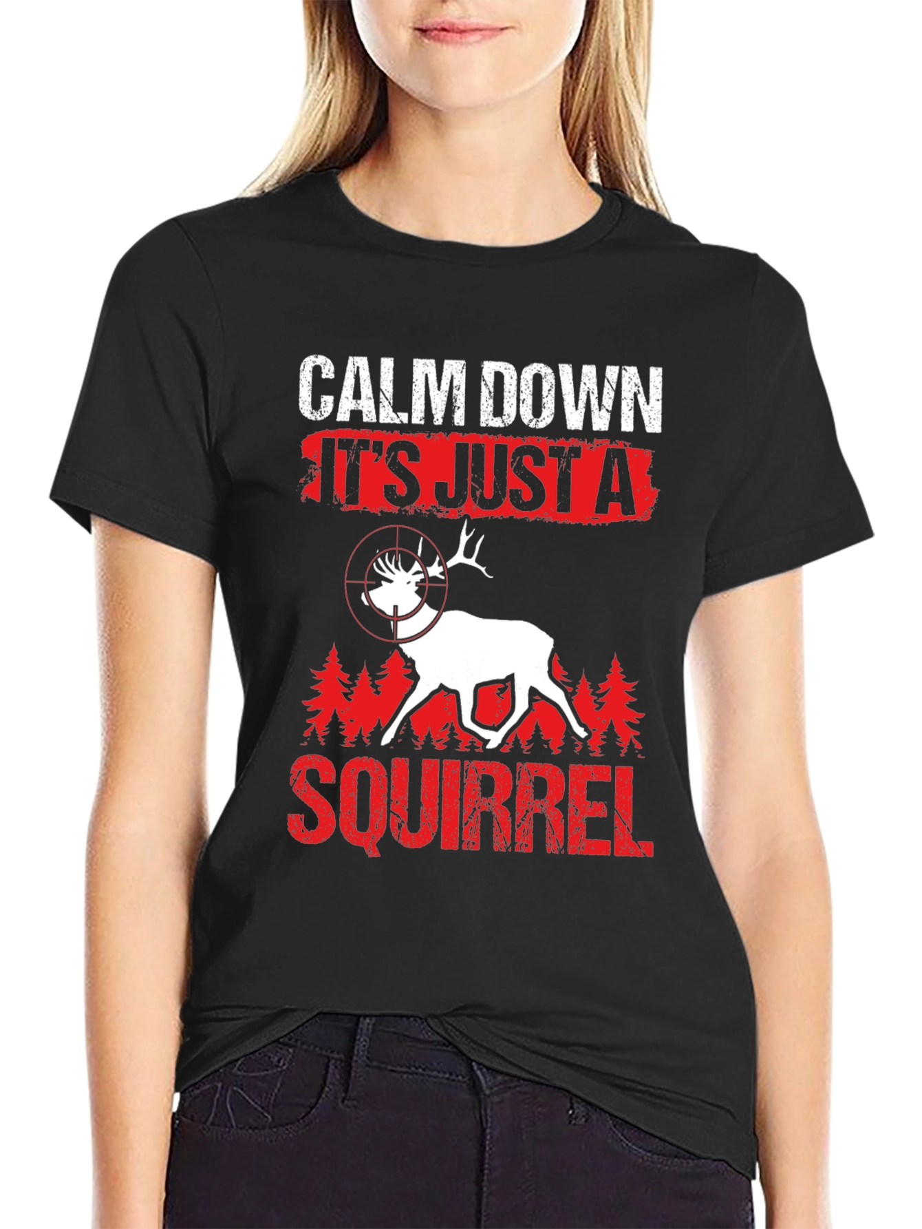Calm Down Squirrel Hunting T-Shirt