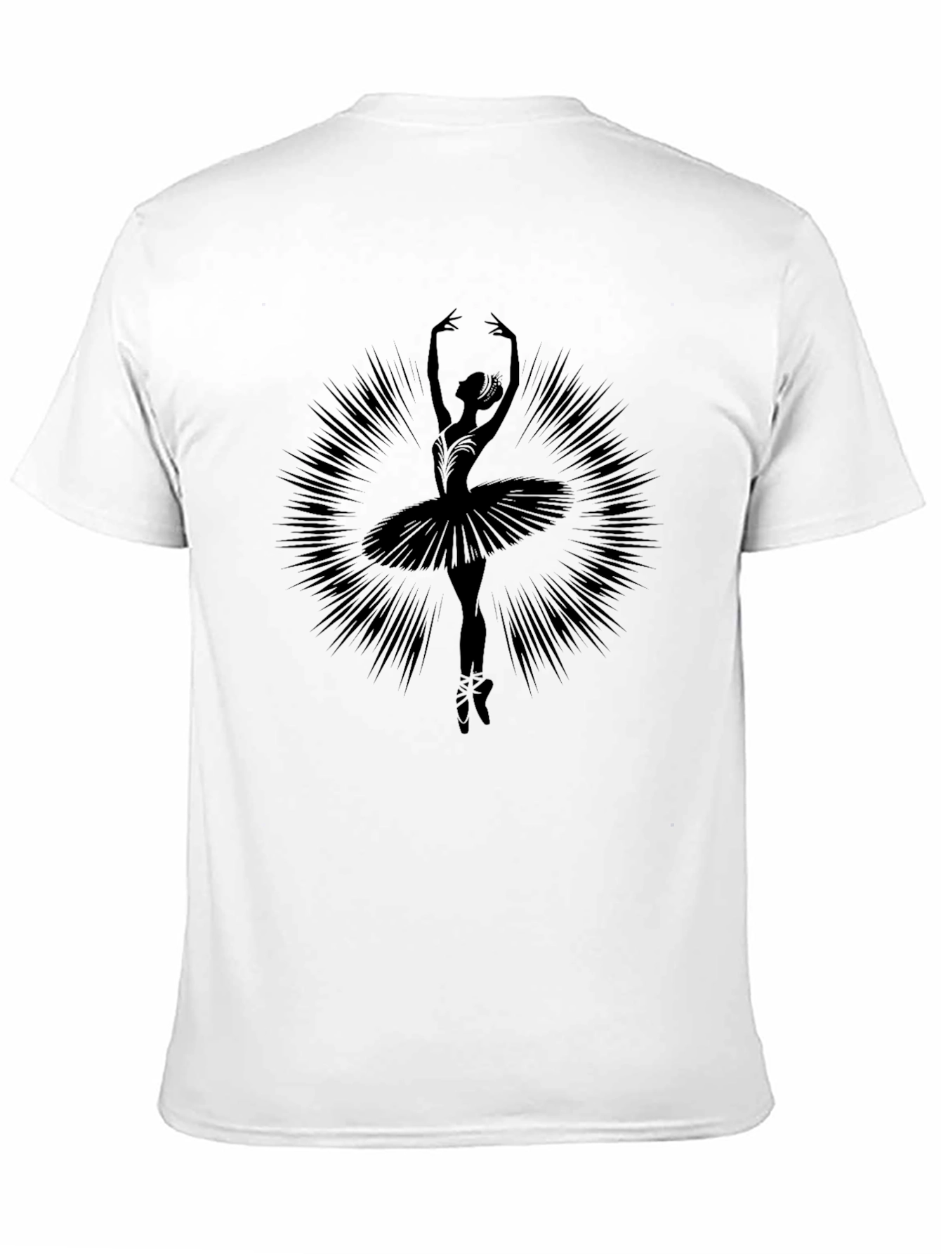Ballerina Silhouette Graphic Tee - Elegant Dancer Shirt