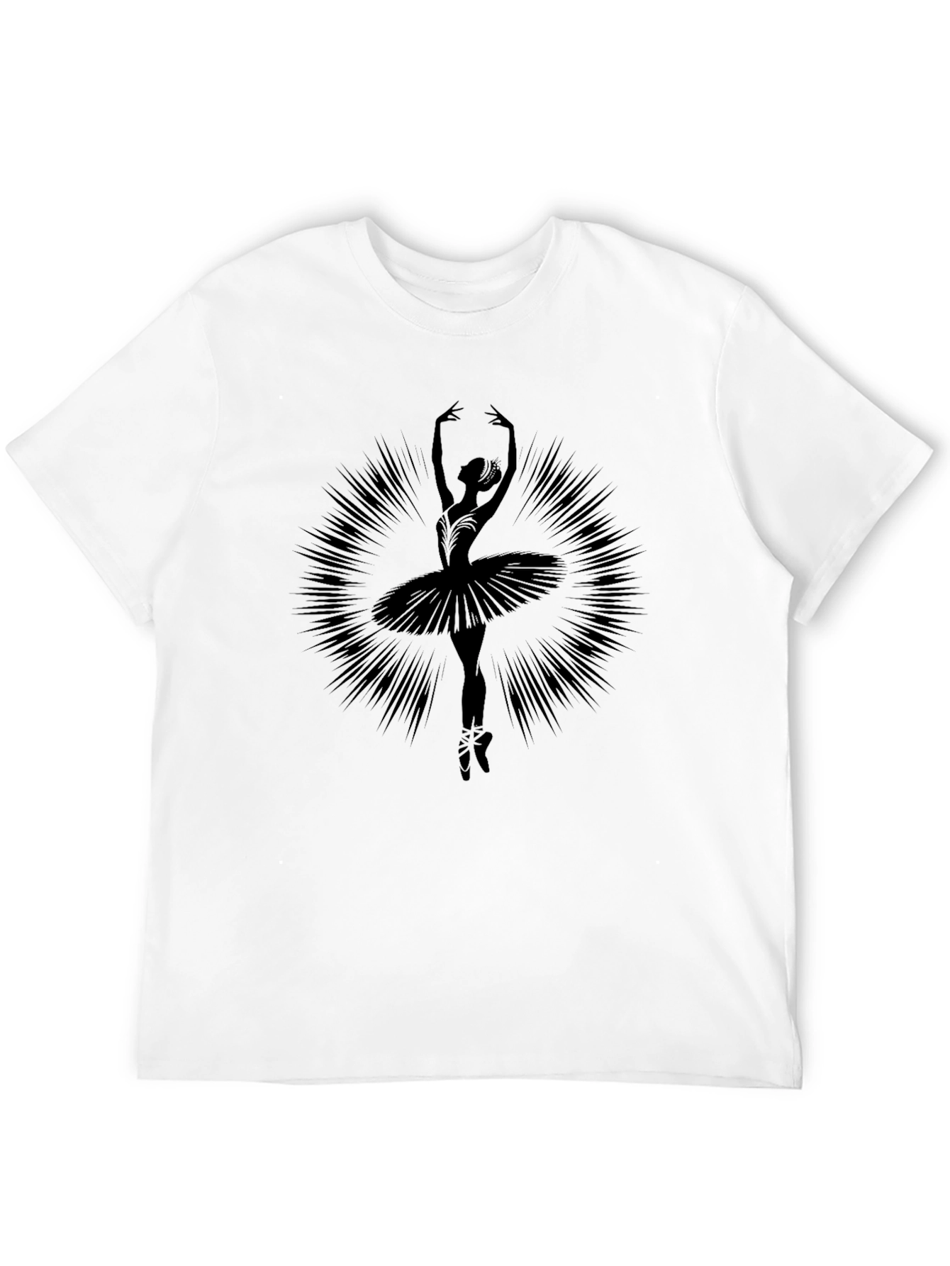 Ballerina Silhouette Graphic Tee - Elegant Dancer Shirt