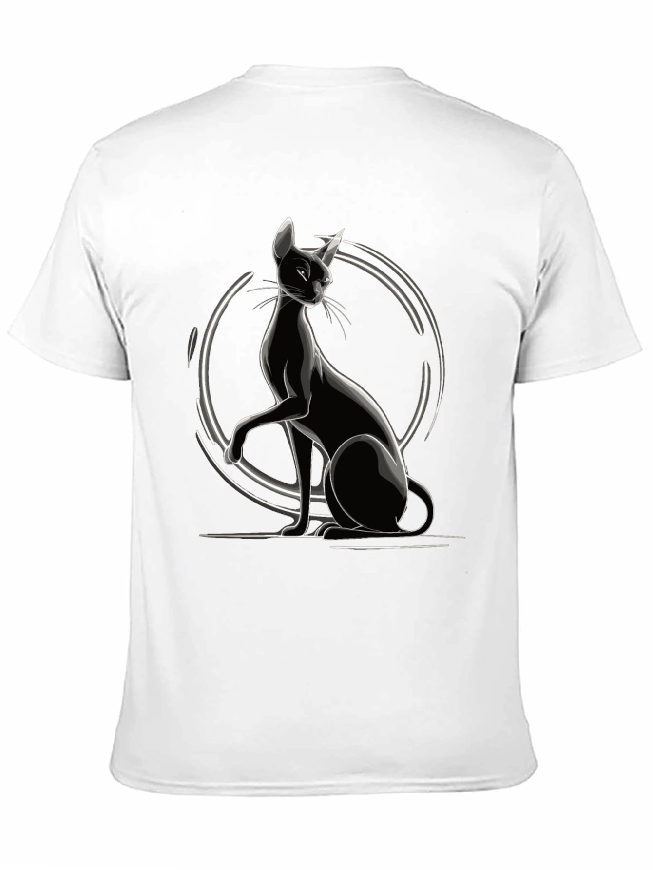 Sleek Black Cat Graphic Tee - Stylish Unisex T-Shirt