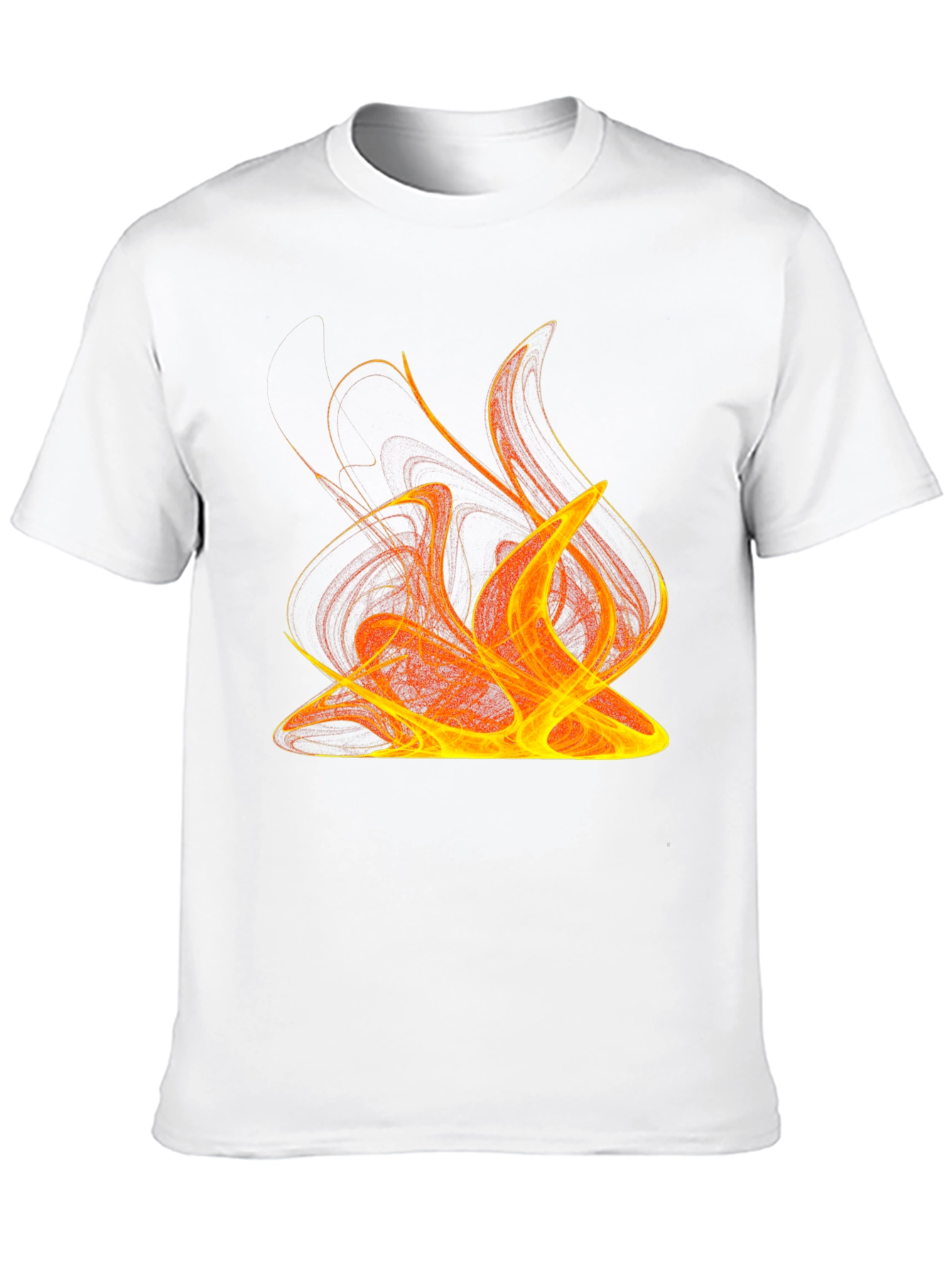 Fiery Graphic Print Tee - Bold Black T-Shirt