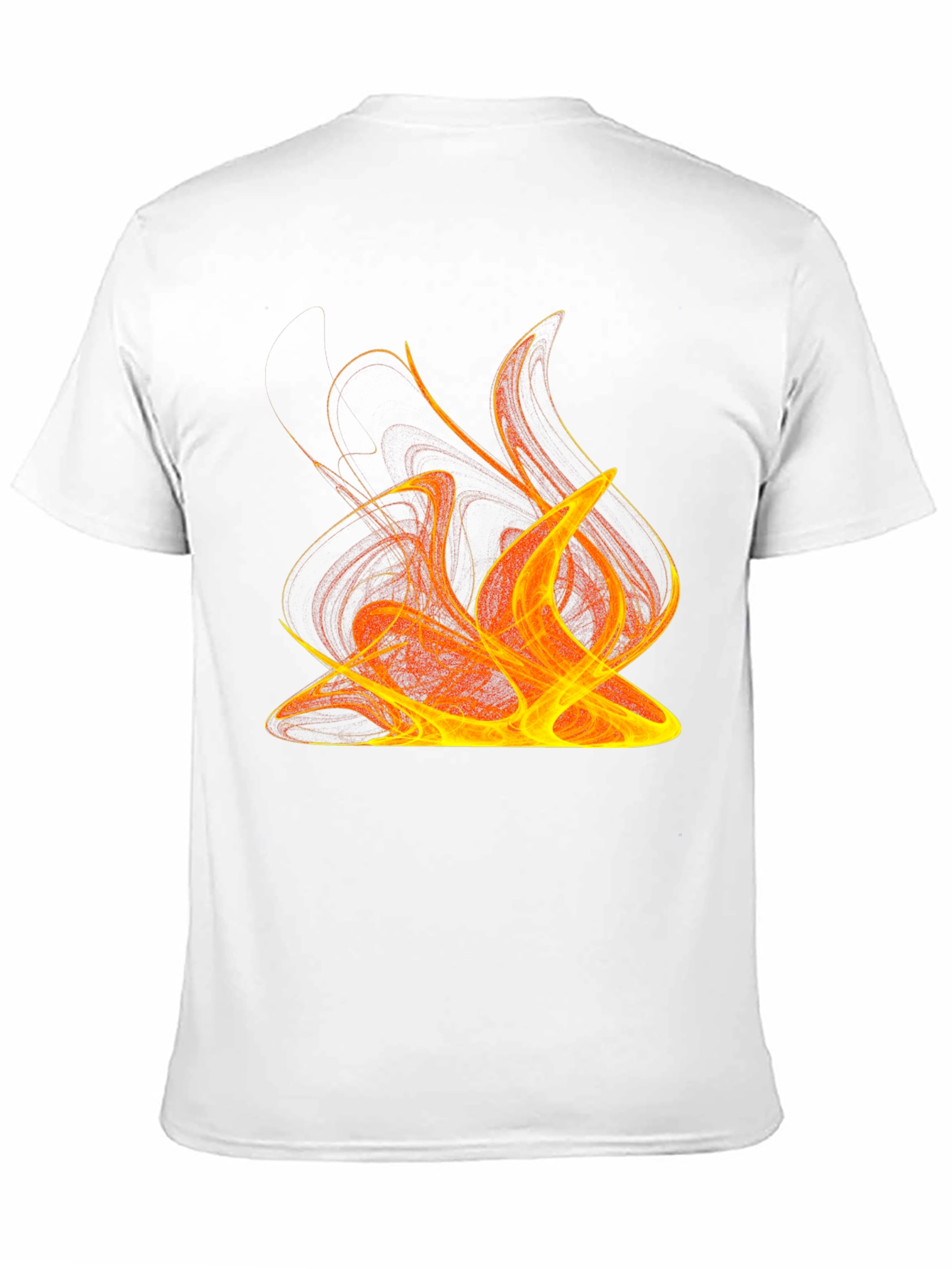 Fiery Graphic Print Tee - Bold Black T-Shirt