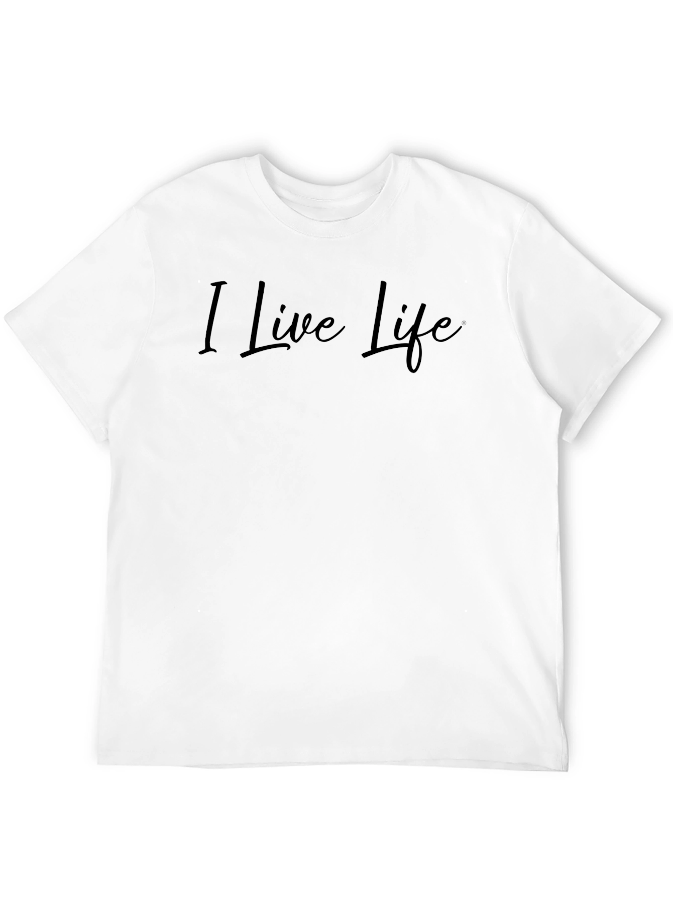 I Live Life Black Graphic T-Shirt