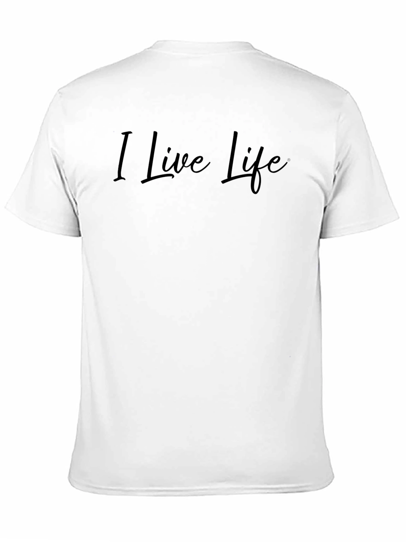 I Live Life Black Graphic T-Shirt