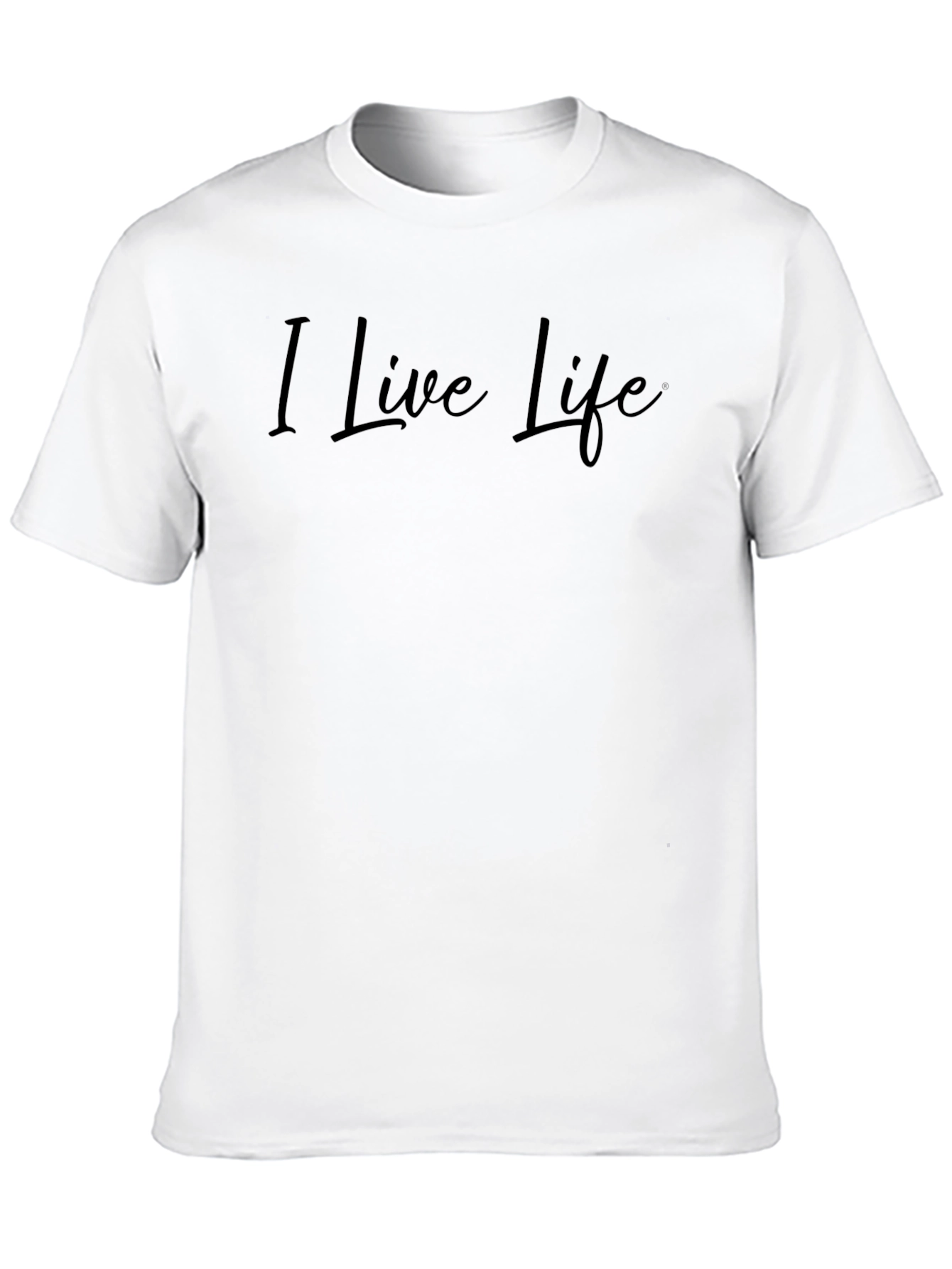 I Live Life Black Graphic T-Shirt