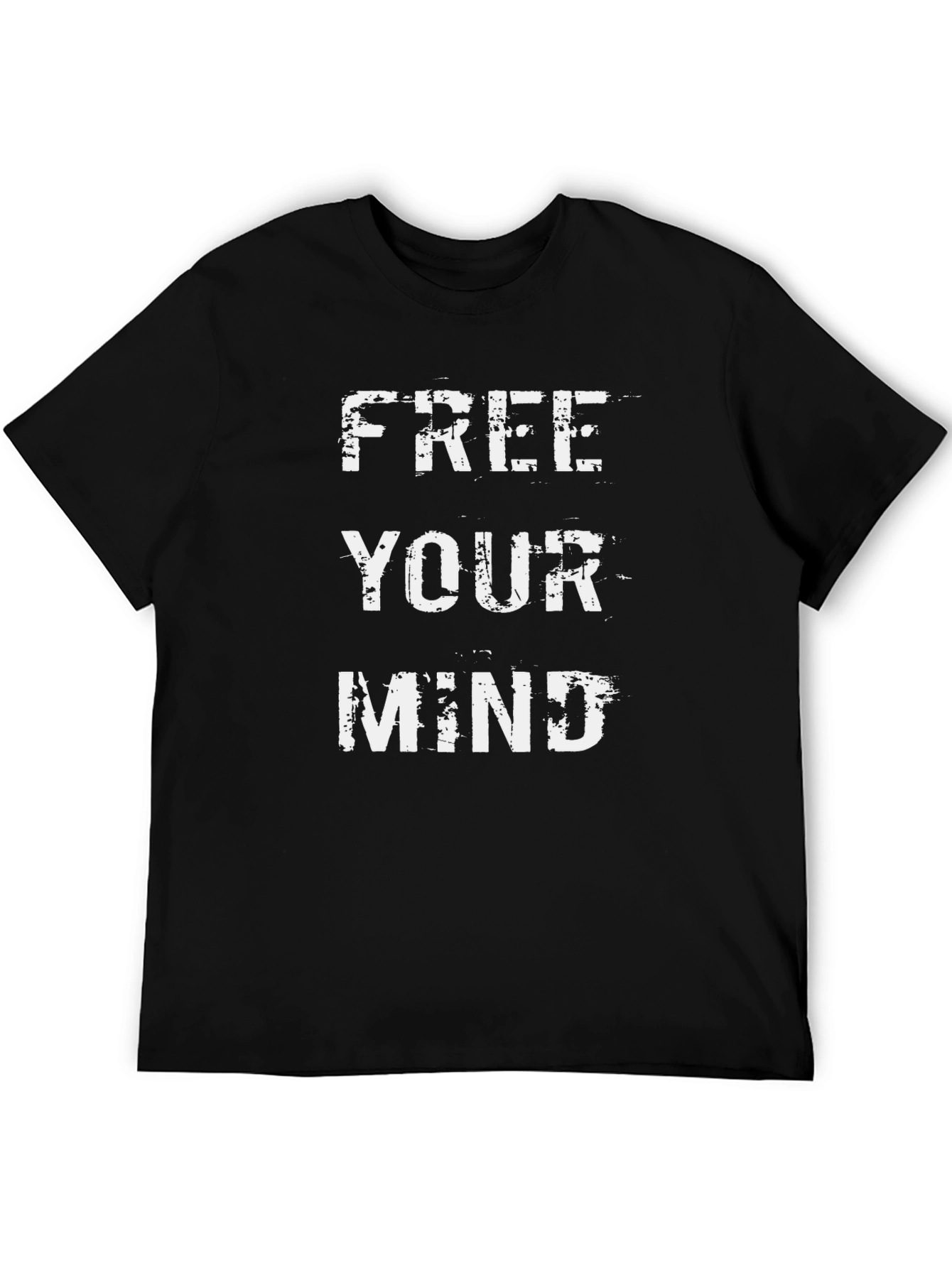 Free Your Mind Graphic Tee - Black Cotton T-Shirt