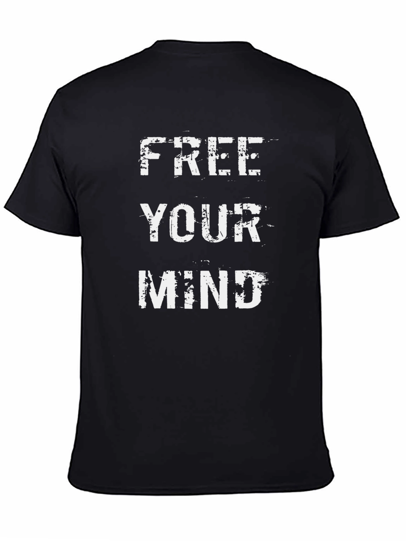 Free Your Mind Graphic Tee - Black Cotton T-Shirt