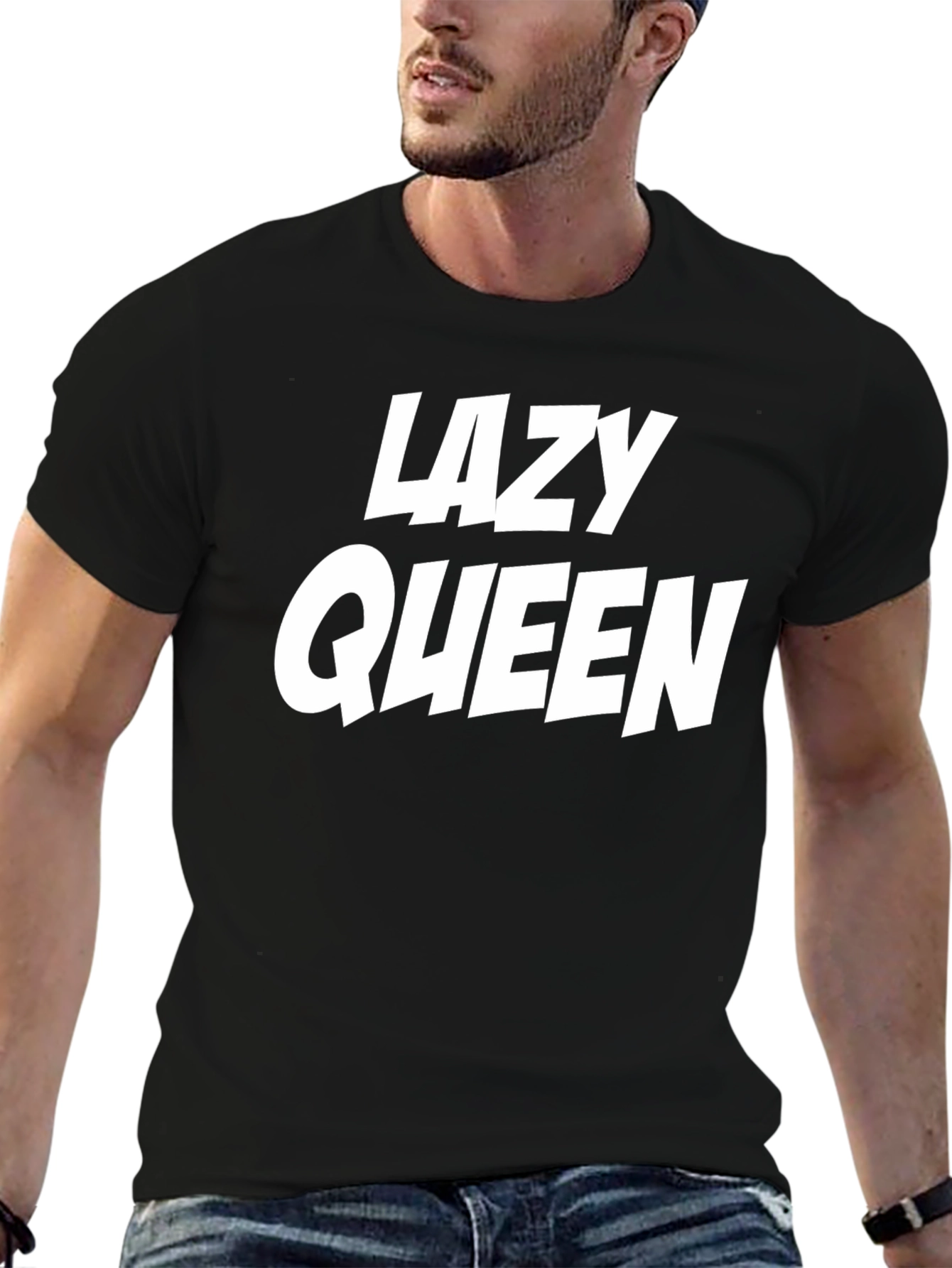 Lazy Queen Graphic Tee - Black T-Shirt