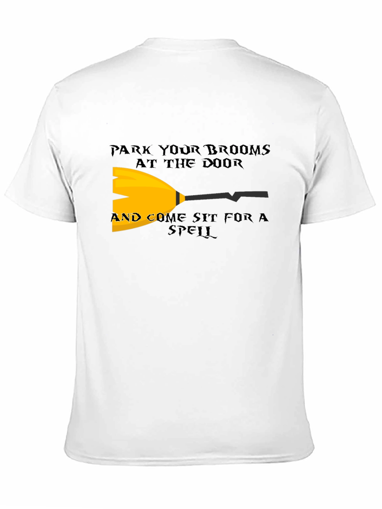 Park Your Brooms Graphic Tee - Halloween Witch T-Shirt