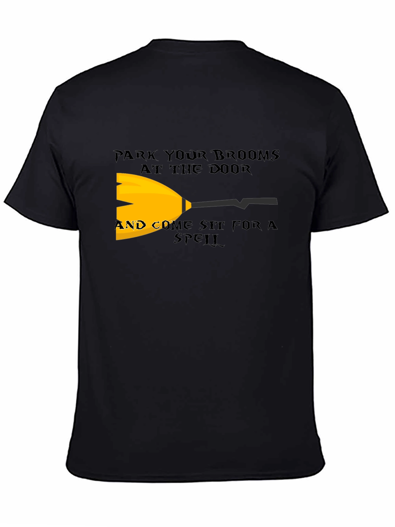 Park Your Brooms Graphic Tee - Halloween Witch T-Shirt