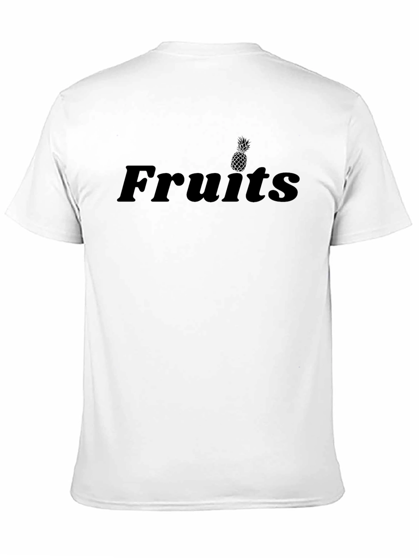 Fruits Pineapple Graphic Black Tee