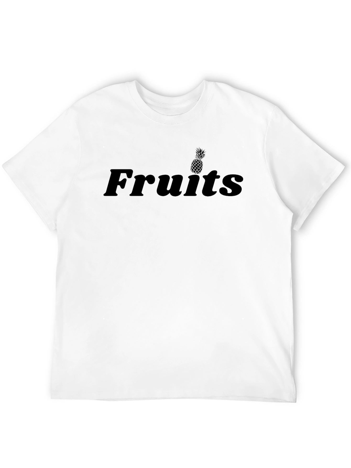Fruits Pineapple Graphic Black Tee