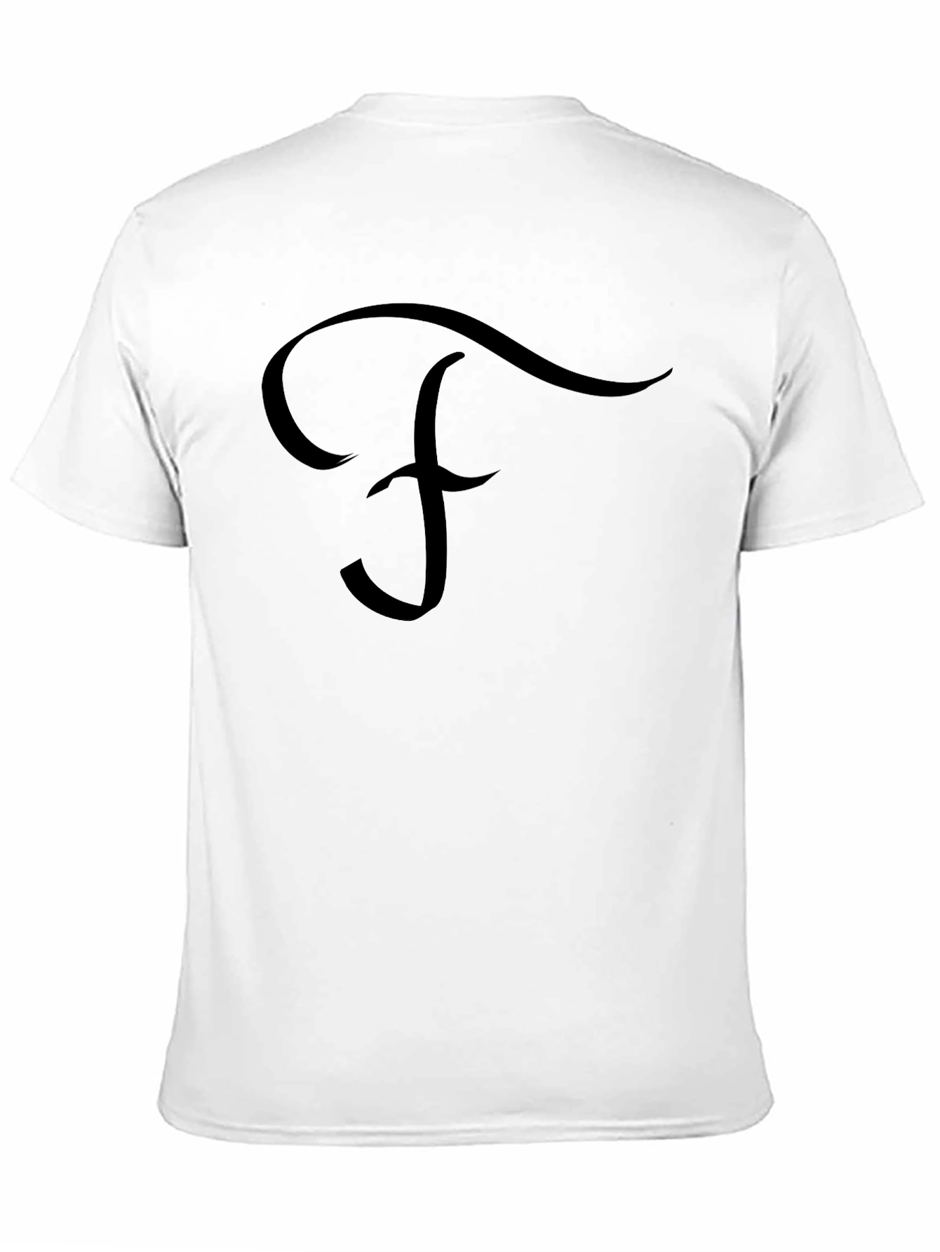 Stylish Black T-Shirt with F Letter Design