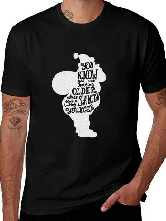 Funny Santa Quote Black Graphic T-Shirt