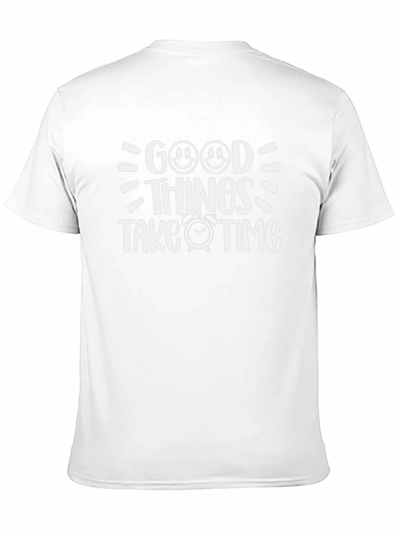 Good Things Take Time Black Graphic T-Shirt