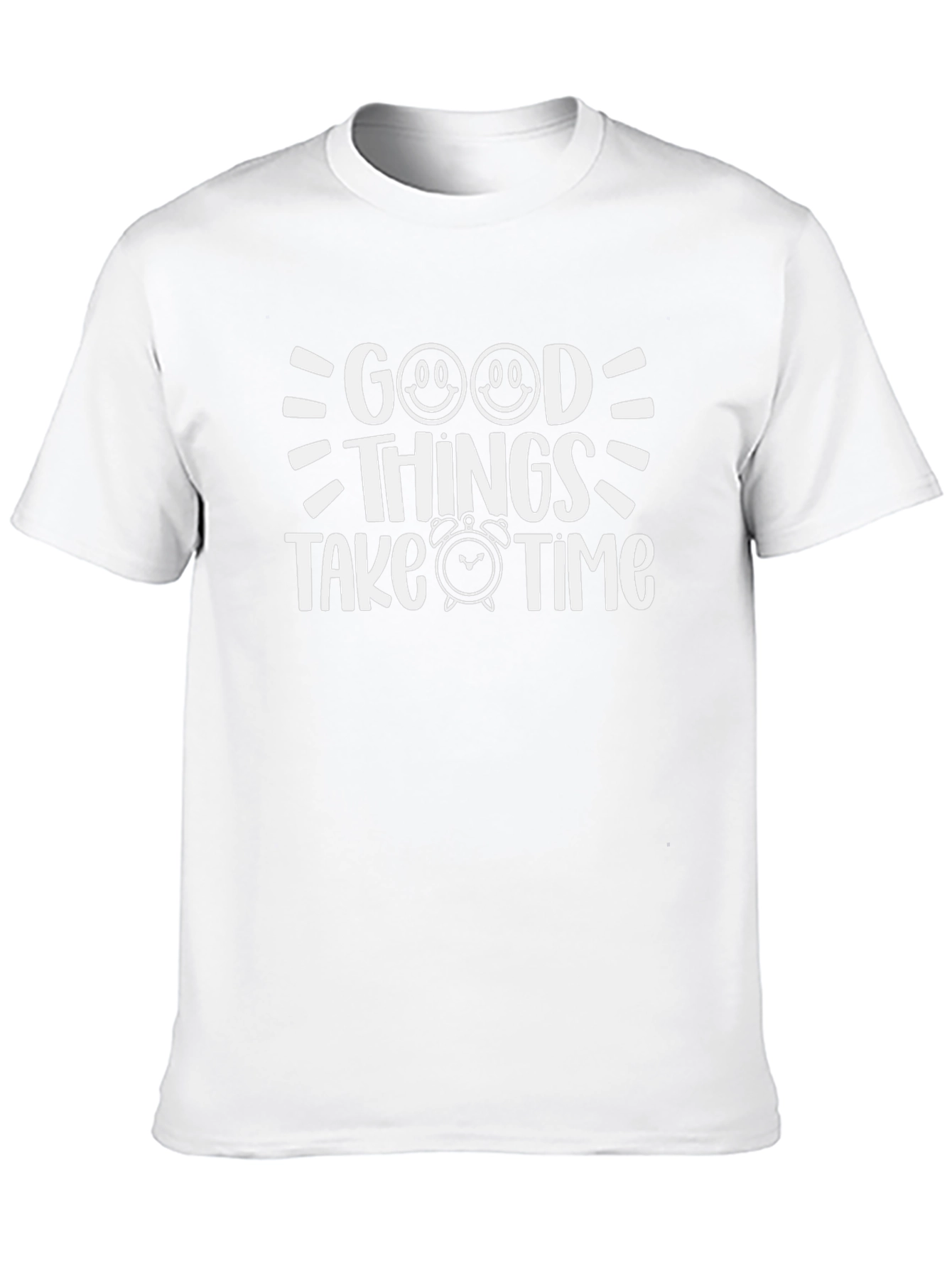 Good Things Take Time Black Graphic T-Shirt
