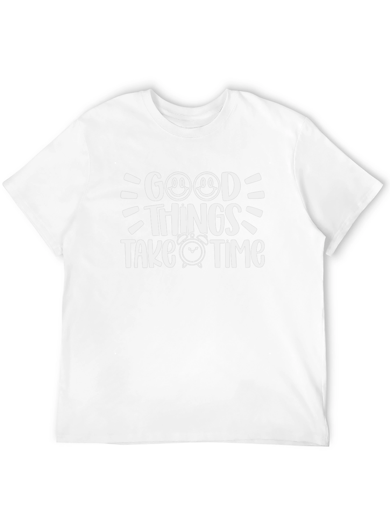 Good Things Take Time Black Graphic T-Shirt
