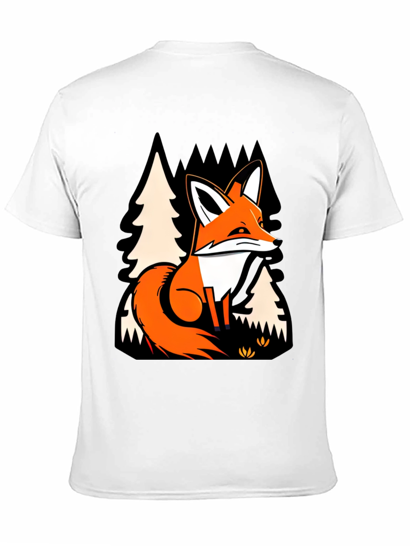 Fox in Forest Graphic Print T-Shirt