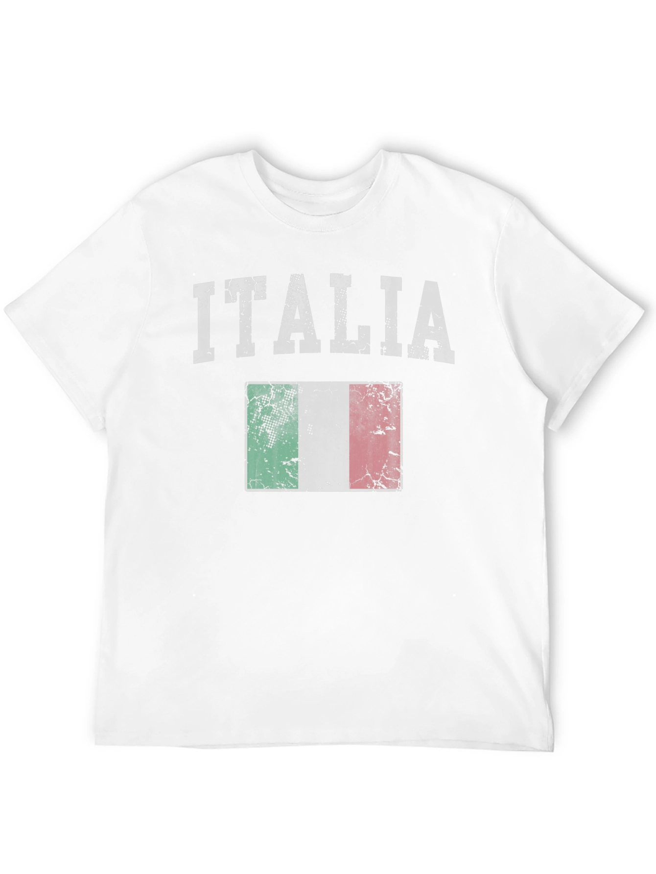Italia Flag Graphic Tee - Distressed Print