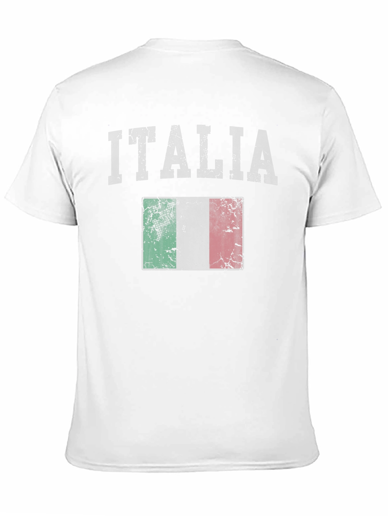 Italia Flag Graphic Tee - Distressed Print