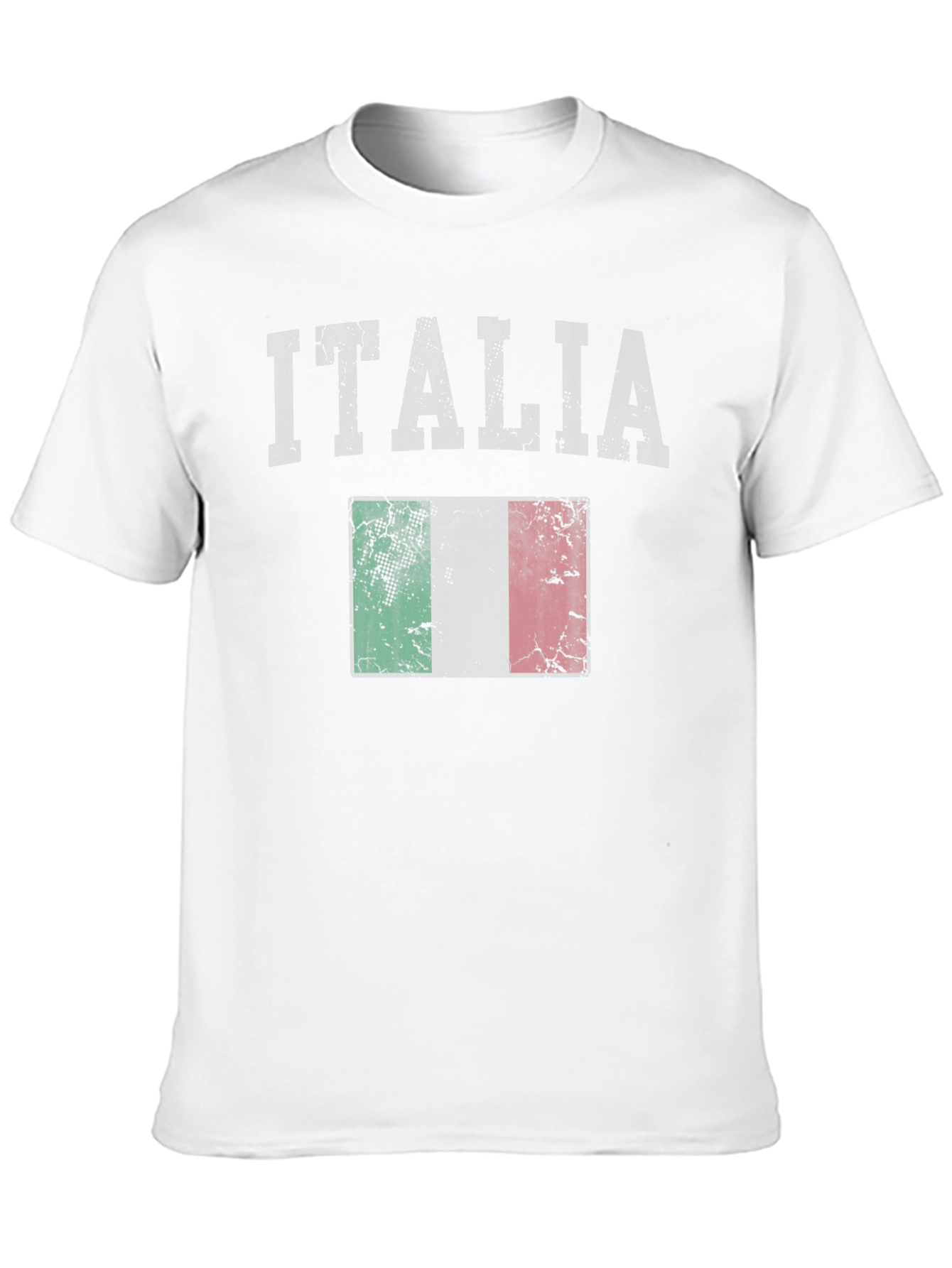 Italia Flag Graphic Tee - Distressed Print