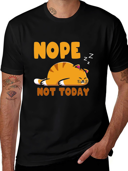 Nope Not Today Cat Graphic Tee