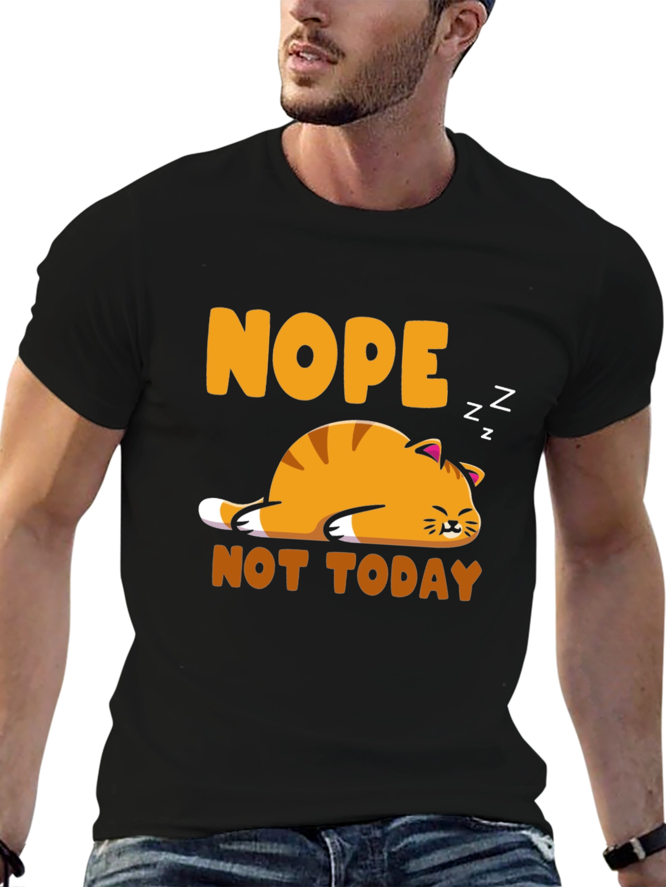 Nope Not Today Cat Graphic Tee